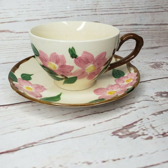 Rare Hand Painted El Rancho Floral Design Tea Cup - Picture 4 of 6